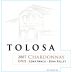 Tolosa Winery Estate Chardonnay 2007 Front Label