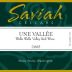 Saviah Une Vallee Red 2005 Front Label
