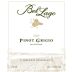 Bel Lago Vineyard and Winery Pinot Grigio 2009 Front Label