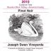 Joseph Swan Cuvee de Trois Pinot Noir 2010 Front Label