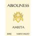 Abiouness Wines Amrita White 2015 Front Label