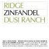 Ridge Dusi Ranch Zinfandel 2011 Front Label