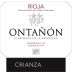 Bodegas Ontanon Crianza 2019 Front Label