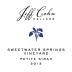 Jeff Cohn Cellars Sweetwater Springs Vineyard Petite Sirah 2012 Front Label