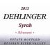 Dehlinger Altamont Syrah 2013 Front Label