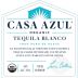 Casa Azul Organic Blanco Tequila Front Label
