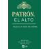 Patron El Alto Reposado Tequila Front Label