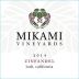 Mikami Vineyards Zinfandel 2014 Front Label