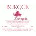 Berger Zweigelt 2015 Front Label