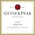 Geyser Peak Alexander Valley Merlot 2007 Front Label