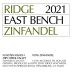 Ridge East Bench Zinfandel 2021 Front Label