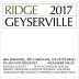 Ridge Geyserville (375ML half-bottle) 2017 Front Label
