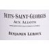 Benjamin Leroux Nuits-St-Georges Aux Allots 2014 Front Label