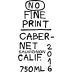 No Fine Print Cabernet Sauvignon 2016 Front Label
