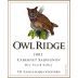 Owl Ridge Wines Passalacqua Vineyard Cabernet Sauvignon 2002 Front Label