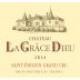 Chateau la Grace Dieu Saint-Emilion Grand Cru 2014 Front Label