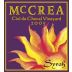 McCrea Ciel du Cheval Syrah 2005 Front Label
