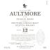 Aultmore 12 Year Single Malt Scotch Whisky Front Label