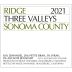 Ridge Three Valleys Red 2021 Front Label
