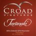 Croad Vineyards Taranaki 2012 Front Label