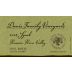 Davis Family Vineyards Soul Patch Vineyard Syrah 2012 Front Label