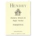Hendry Block 24 Primitivo 2016 Front Label