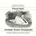 Joseph Swan Saralee's Vineyard Pinot Noir 2006 Front Label