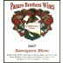 Panaro Brothers Winery Sauvignon Blanc 2007 Front Label