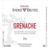 Andre Brunel Grenache 2016 Front Label