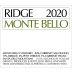 Ridge Monte Bello 2020 Front Label