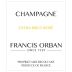 Champagne Francis Orban Extra Brut Rose Front Label