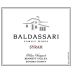 Baldassari Family Wines Nolan Syrah 2014 Front Label