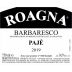 Roagna Barbaresco Paje 2019 Front Label