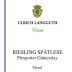 Ulrich Langguth Weingut Spatlese Piesporter Gunterslay Riesling 2015 Front Label