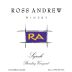 Ross Andrew Winery Boushey Vineyard Syrah 2008 Front Label