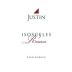Justin Isosceles Reserve 2007 Front Label