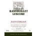 Chateau Rastouillet Lescure Saint-Emilion Red 2015 Front Label