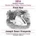 Joseph Swan Saralee's Vineyard Pinot Noir 2014 Front Label