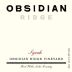 Tricycle Wine Company Obsidian Ridge Syrah 2014 Front Label