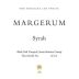 Margerum Black Oak Vineyard Syrah 2012 Front Label