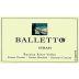 Balletto Winery Syrah 2014 Front Label