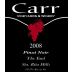 Carr Vineyards & Winery The Yard Pinot Noir 2008 Front Label