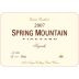 Spring Mountain Vineyard Syrah 2007 Front Label