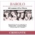 Crissante Alessandria Barolo del Comune di la Morra 2019 Front Label