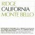 Ridge Monte Bello 1999 Front Label