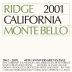 Ridge Monte Bello (1.5 Liter Magnum) 2001 Front Label