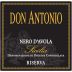 Morgante Don Antonio Riserva Nero d'Avola 2017 Front Label