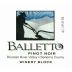 Balletto Winery Winery Block Pinot Noir 2010 Front Label