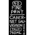 No Fine Print Cabernet Sauvignon 2018 Front Label