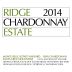Ridge Santa Cruz Mountains Estate Chardonnay 2014 Front Label